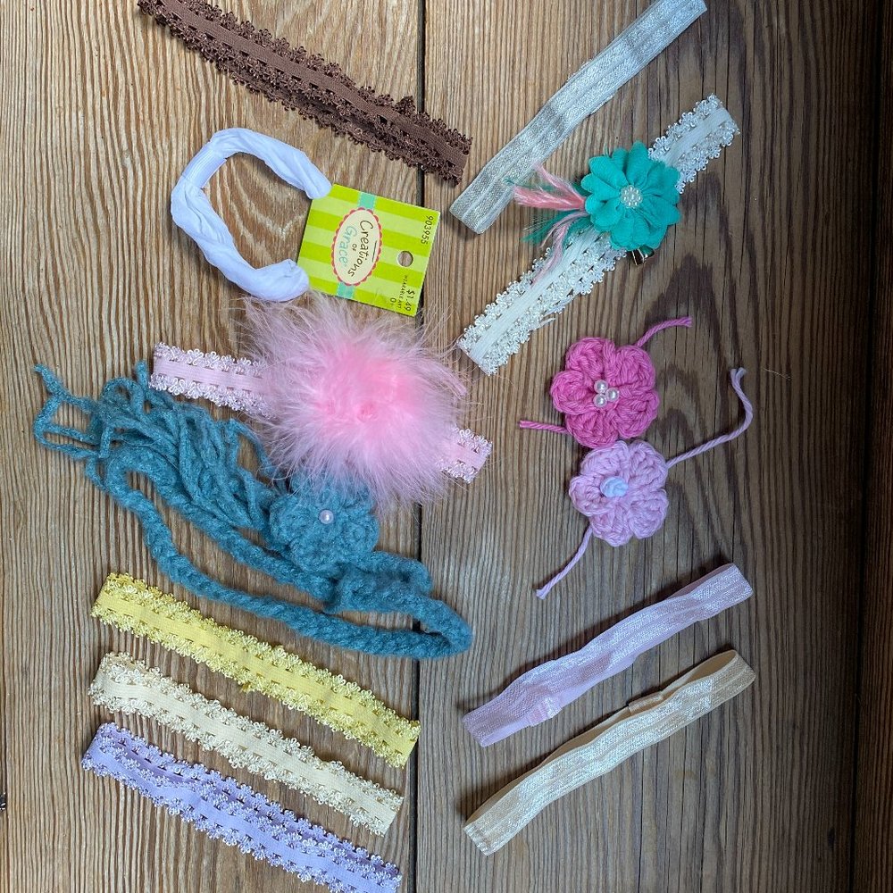 Bundle Infant Headbands Batch of 11 never used